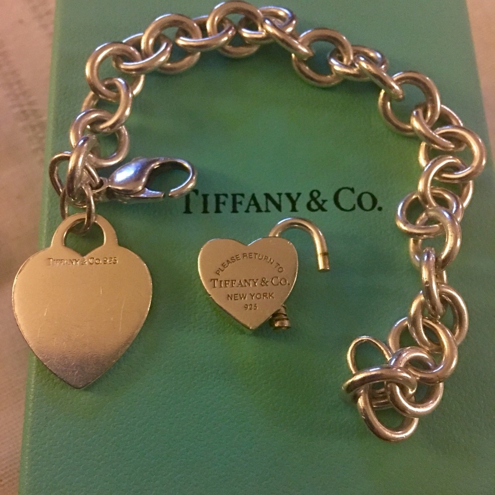FINAL PRICE Tiff & Co Heart/Lock Charm Bracelet
